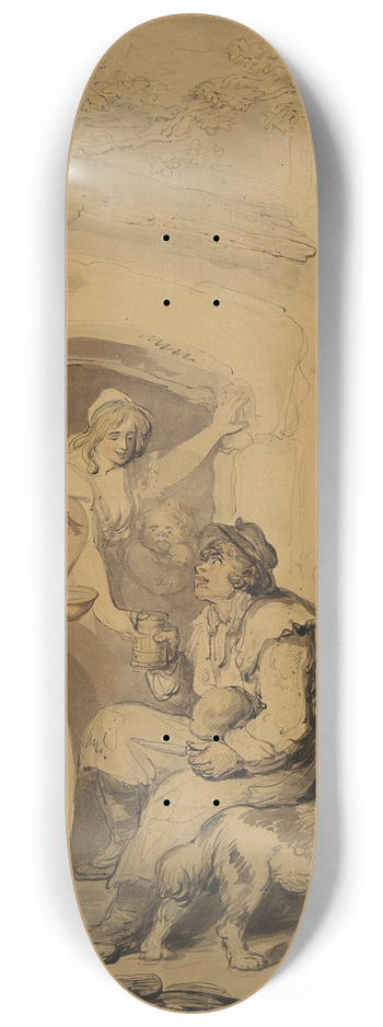 Thomas Rowlandson - A Stop at the Inn 8.25 inch art skate deck