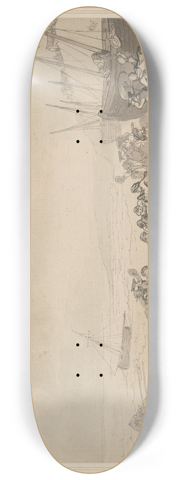 Thomas Rowlandson - At Brighton 8.25 inch art skate deck