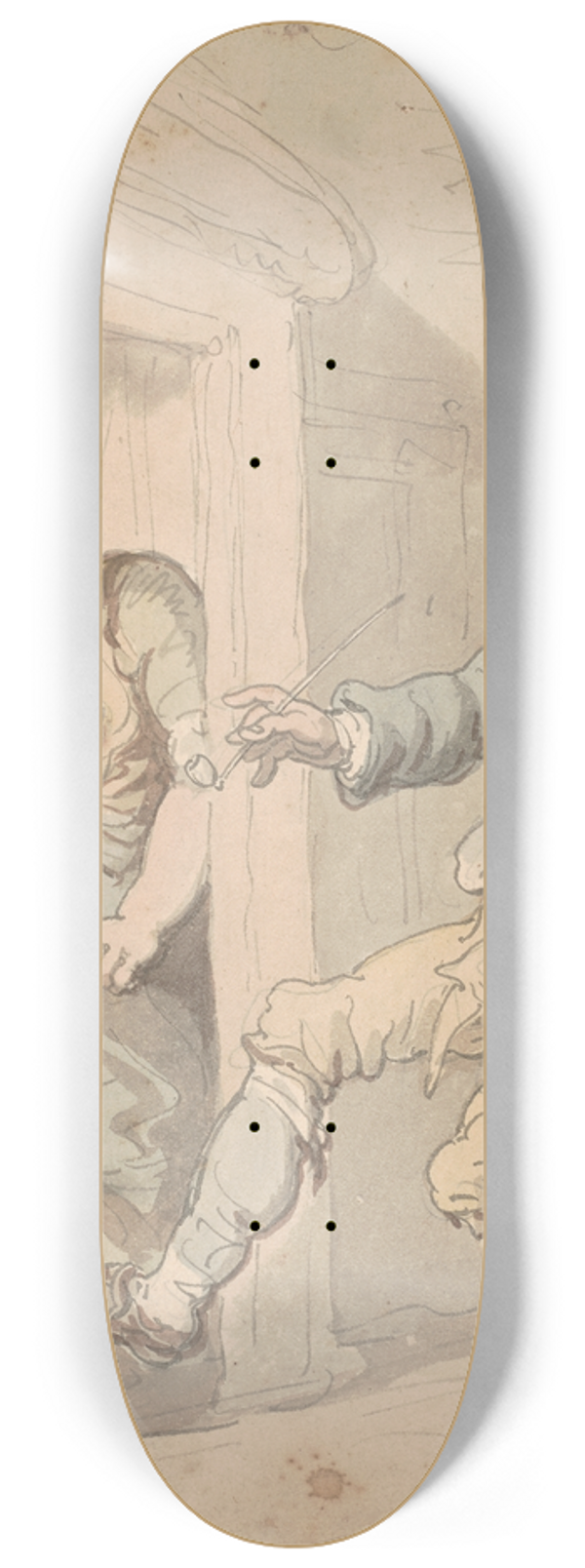 Thomas Rowlandson - Drunkards return 8.25 inch art skate deck