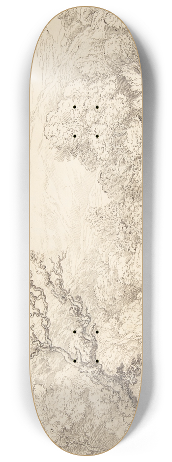 Thomas Rowlandson - Landscape with Oxen and Felled Tree 8.25 inch art skate deck