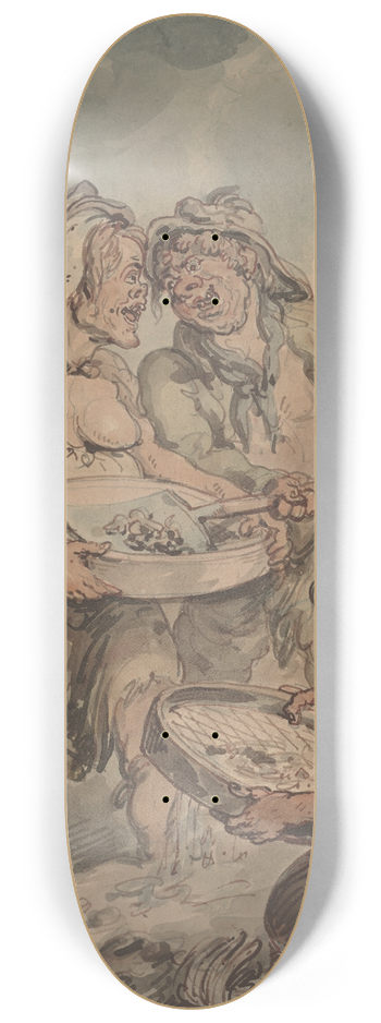 Thomas Rowlandson - Love and dust 8.25 inch art skate deck