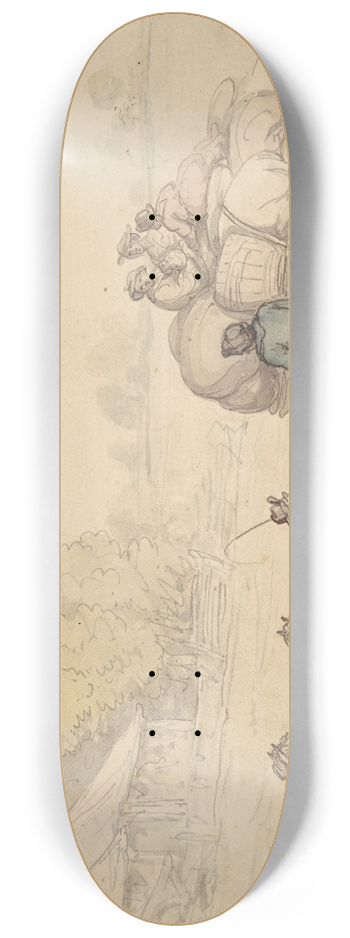 Thomas Rowlandson - Migrants 8.25 inch art skate deck