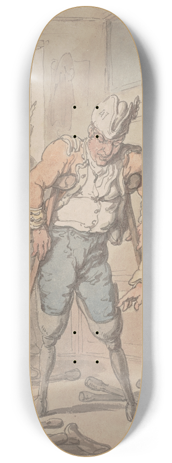 Thomas Rowlandson - Miseries of war 8.25 inch art skate deck