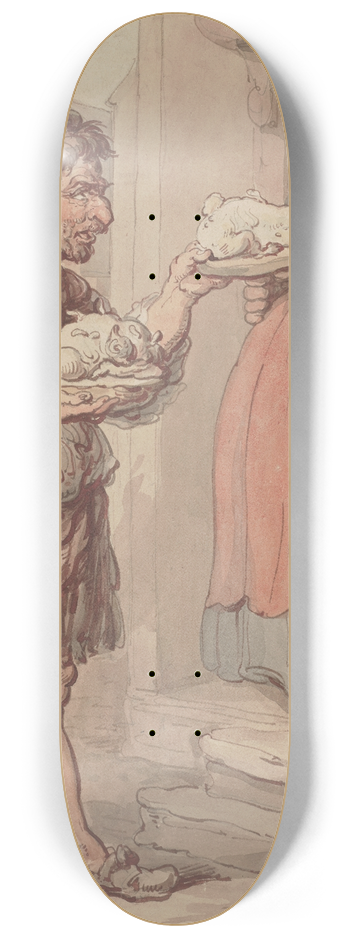 Thomas Rowlandson - The poultry vendor 8.25 inch art skate deck