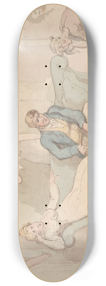 Thomas Rowlandson - The ruined gamester 8.25 inch art skate deck
