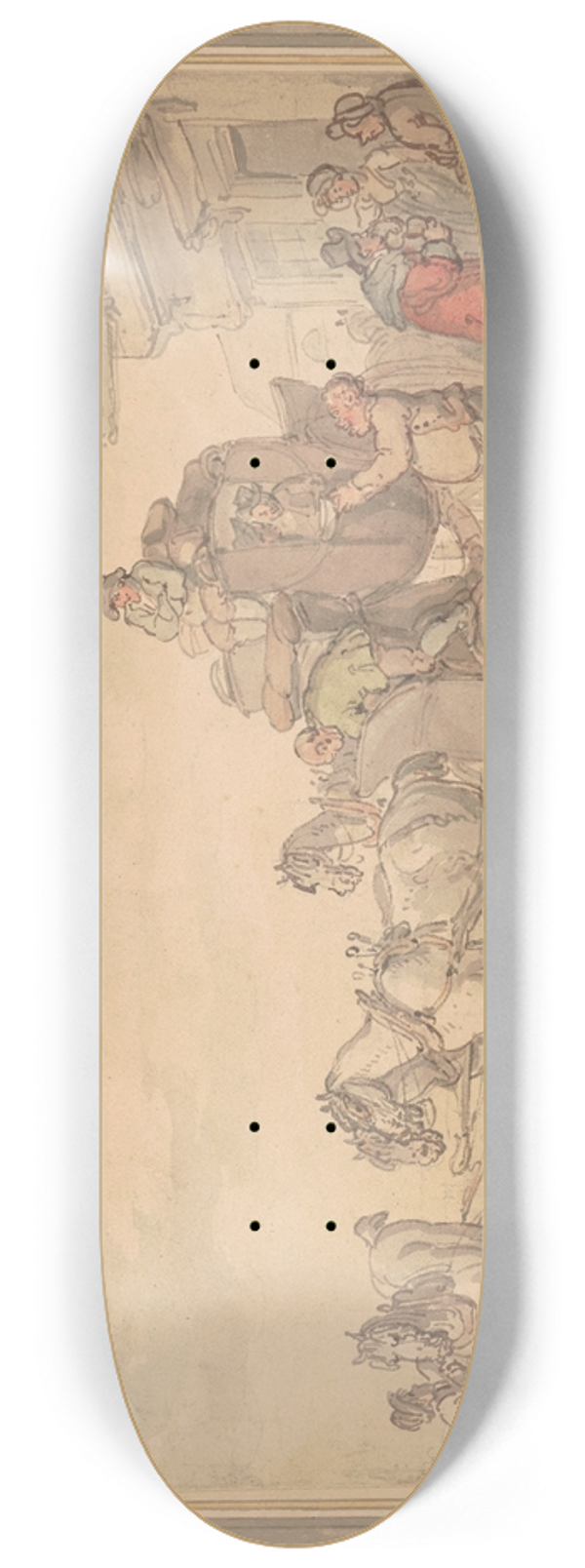 Thomas Rowlandson - The Ship Inn 8.25 inch art skate deck
