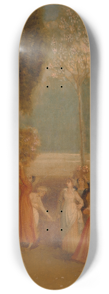 Thomas Stothard - The Garden 8.25 inch art skate deck