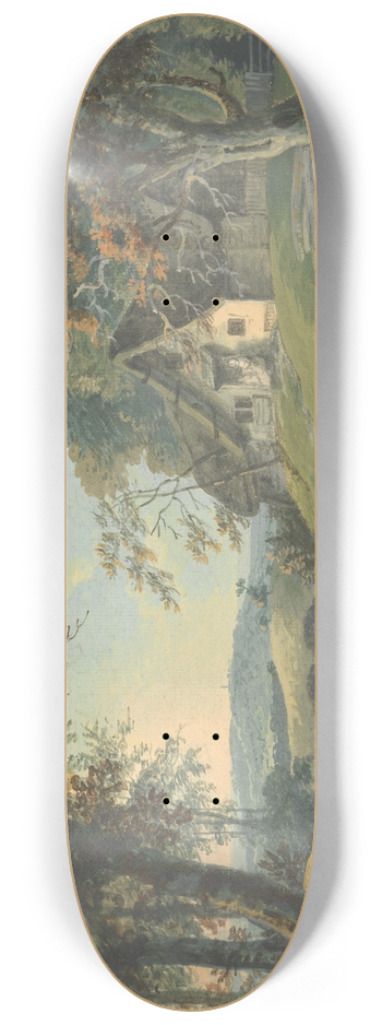 Thomas Stowers - Cottage in a Landscape 8.25 inch art skate deck