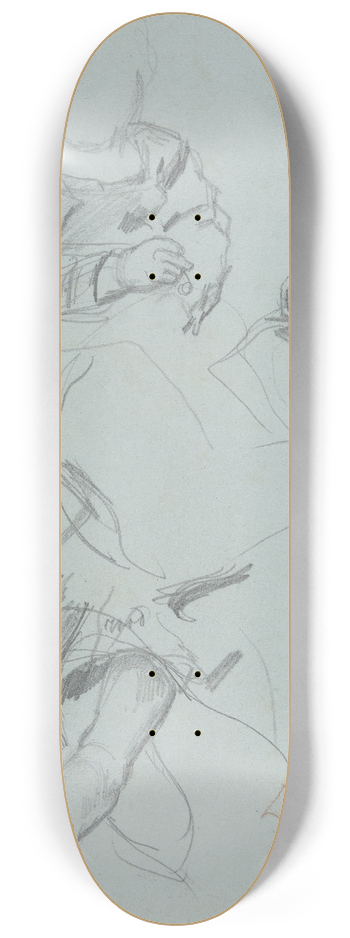 August Alleb - Schetsen van een zittend kind 8.25 inch art skate deck