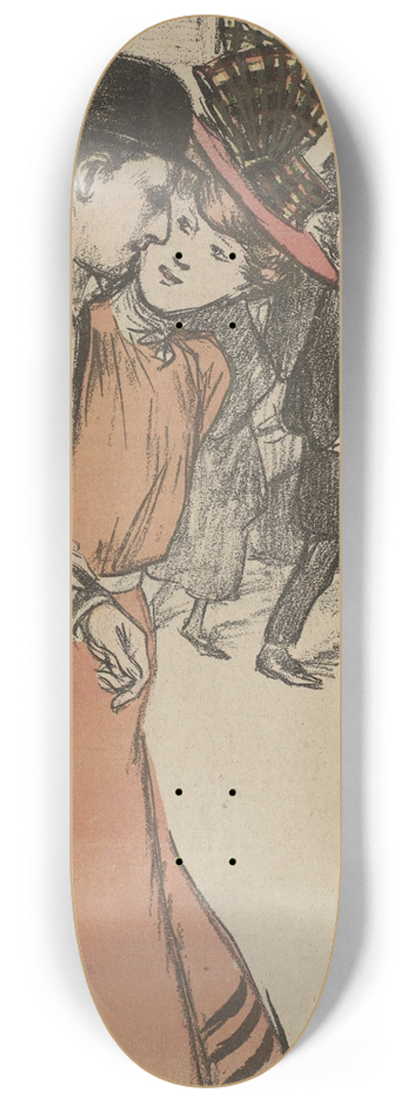 Thophile Alexandre Steinlen - La Becque, par G. Delaquys 8.25 inch art skate deck