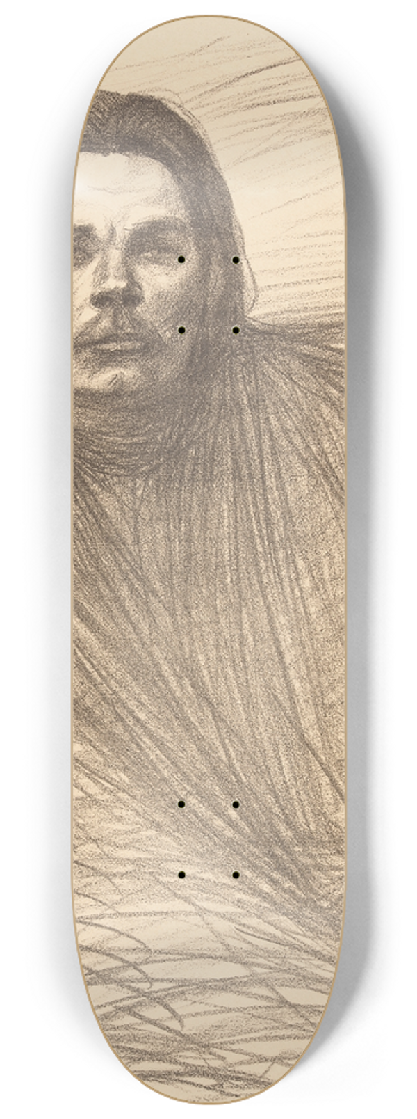 Thophile Alexandre Steinlen - Portrait of Maxim Gorki 8.25 inch art skate deck