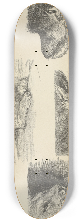 August Alleb - Vier dieren 8.25 inch art skate deck