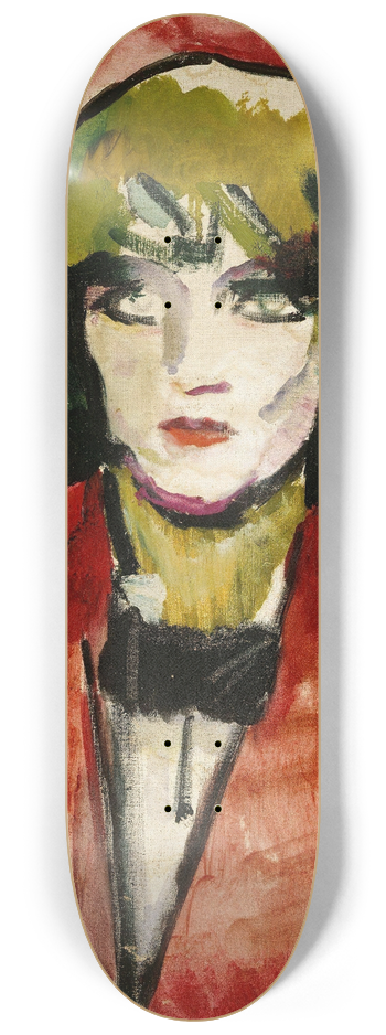 Thorvald Hellesen - Portrait of a woman 8.25 inch art skate deck