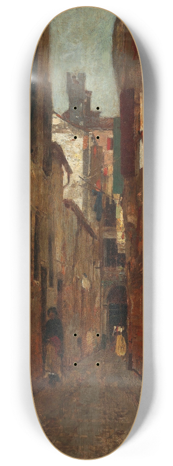 Tina Blau - Street scene in Venice 8.25 inch art skate deck