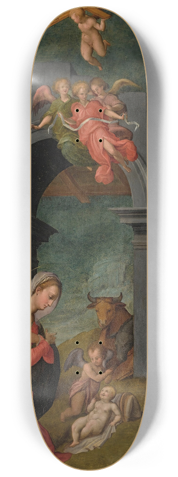 Tommaso d'Antonio Manzuoli - The Adoration Of The Shepherds 8.25 inch art skate deck