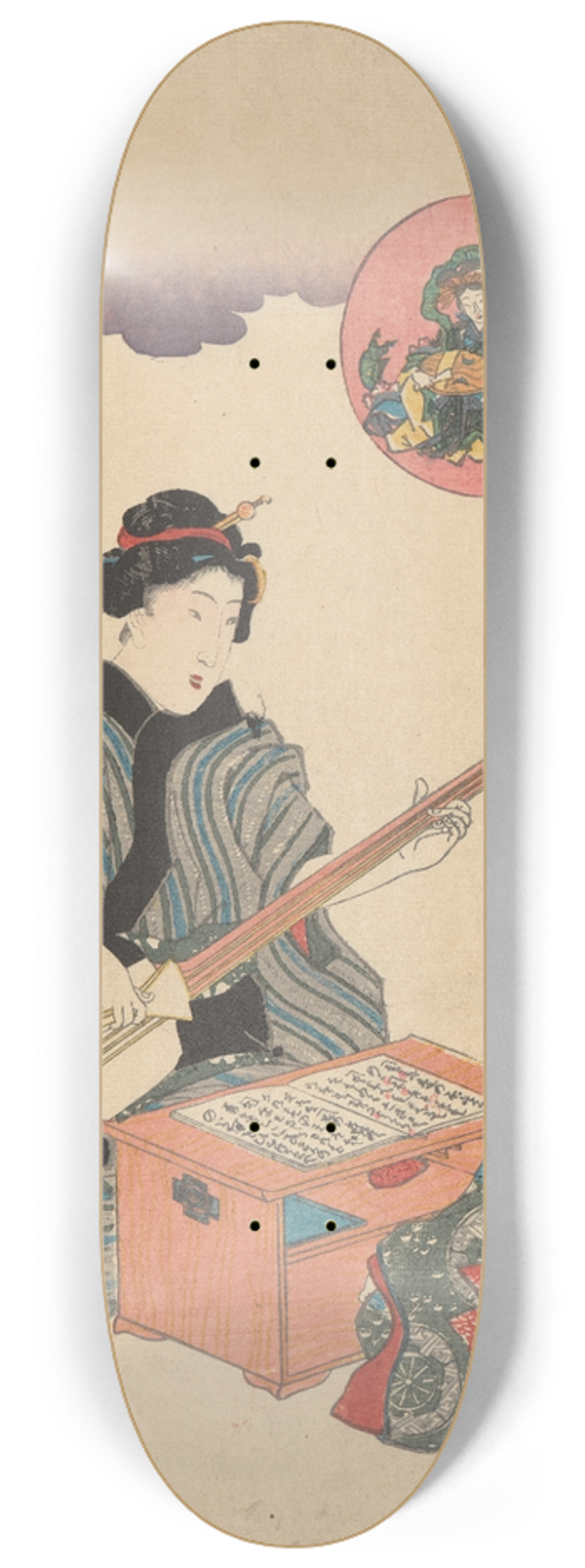 Toyokuni Utagawa - Singing Lesson 8.25 inch art skate deck