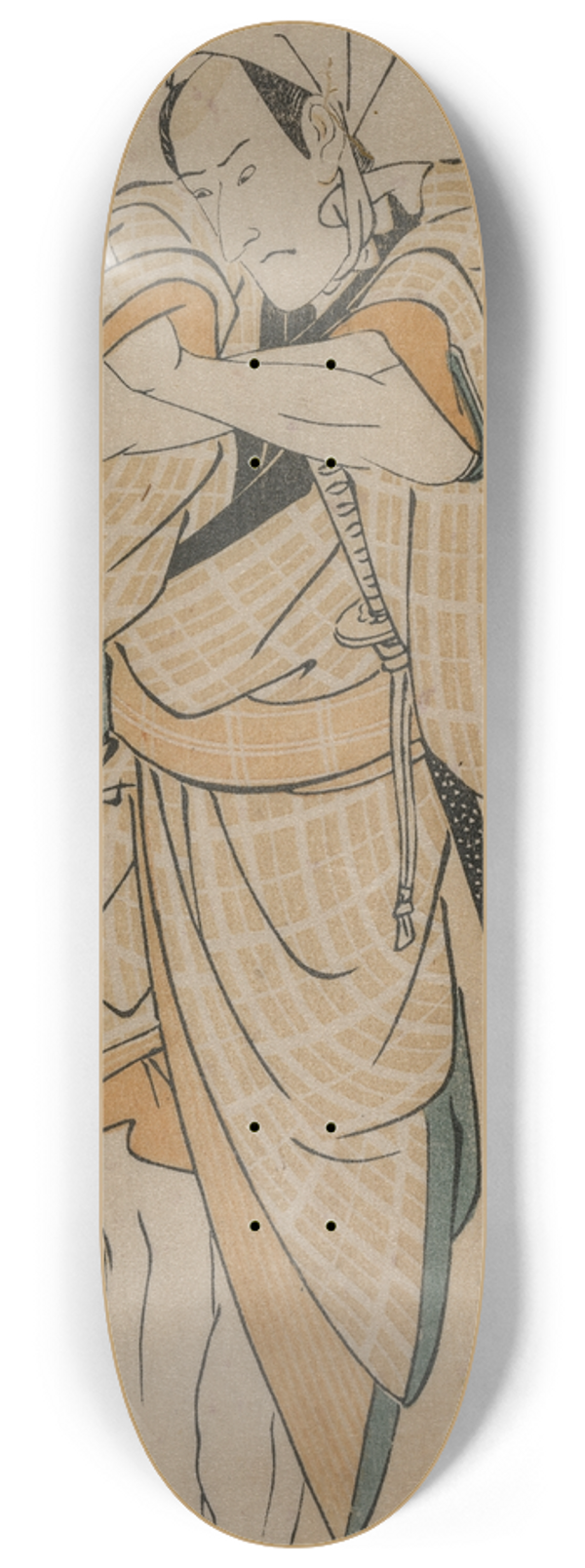 Toyokuni Utagawa - The Actor Ichikawa Danjuro as a Samurai 8.25 inch art skate deck