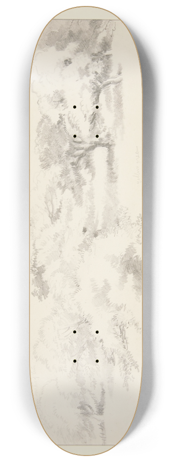 Truman Seymour - Landscape withTrees 8.25 inch art skate deck