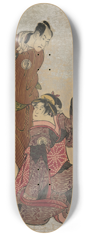Tshsai Sharaku - Sandiaime band hikosabur (no obiya chmemon to) yodaime iwai hanshir (no shinanoya ohan) 8.25 inch art skate deck