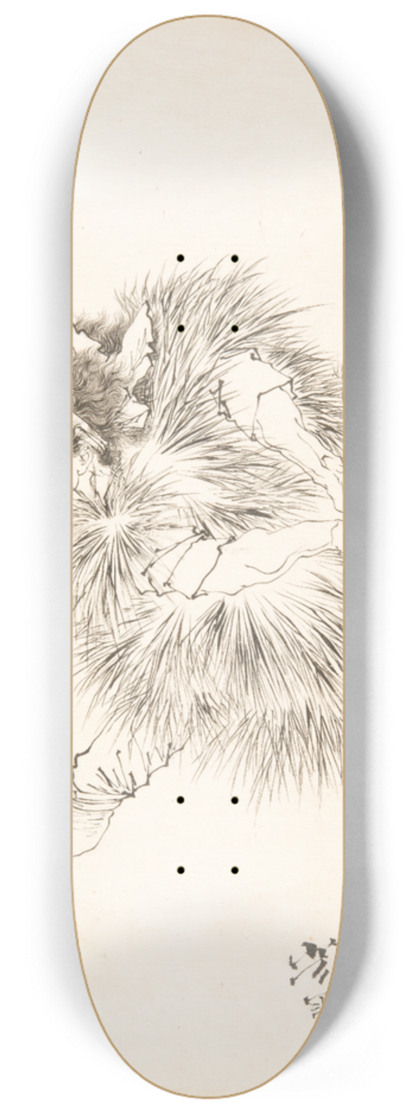 Tsukioka Yoshitoshi - Finished Drawing of a Warrior 8.25 inch art skate deck