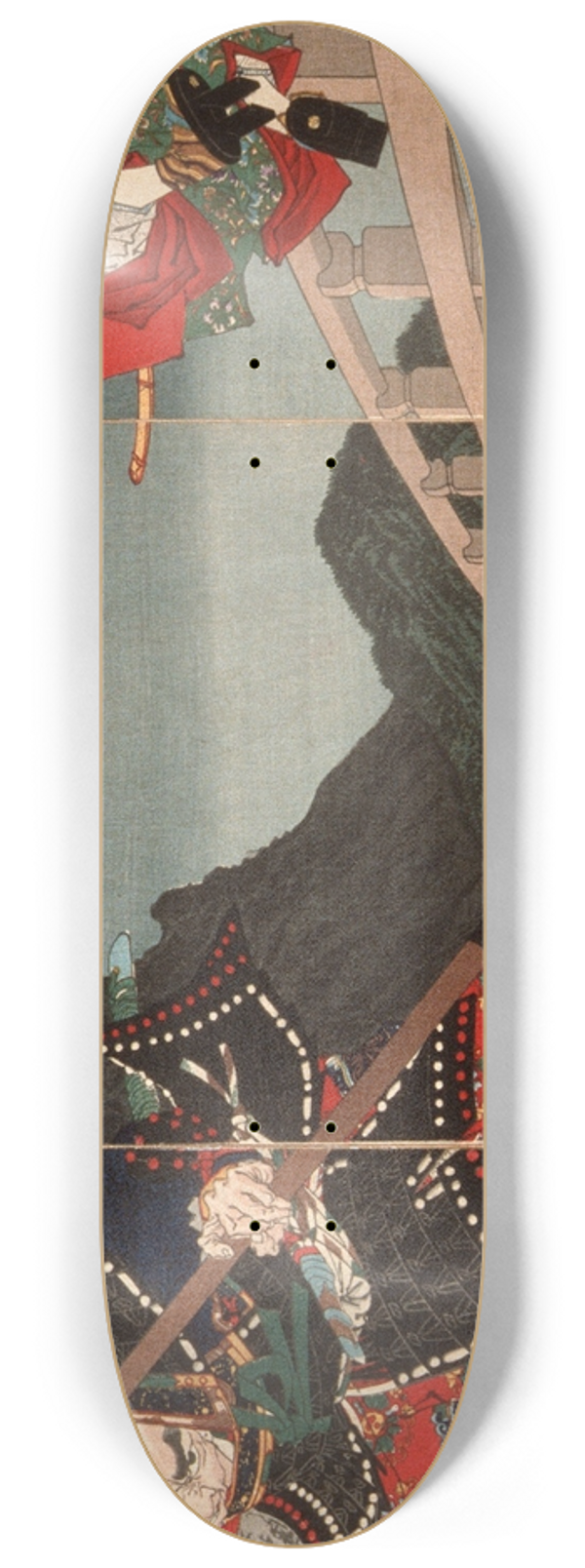 Tsukioka Yoshitoshi - Goj Bridge, an Episode from the Life of Yoshitsune 8.25 inch art skate deck