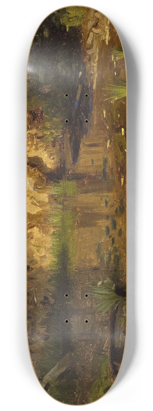 August Cappelen - Study of a fallen Tree 8.25 inch art skate deck