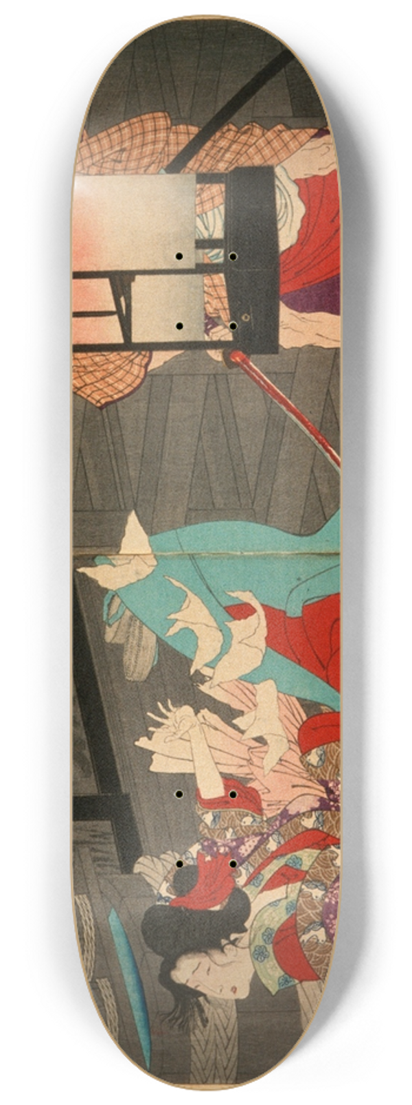 Tsukioka Yoshitoshi - Sano Jirzaemon Murdering a Courtesan 8.25 inch art skate deck