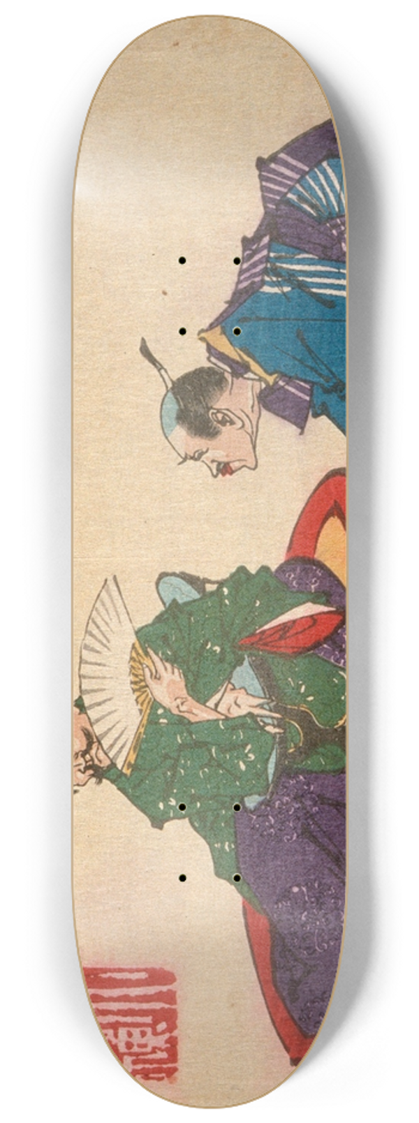 Tsukioka Yoshitoshi - Sorori Shinzaemon and Hideyoshi 8.25 inch art skate deck