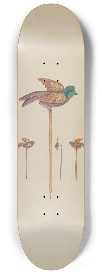 Tulita Westfall - Bird Stick Pin 8.25 inch art skate deck