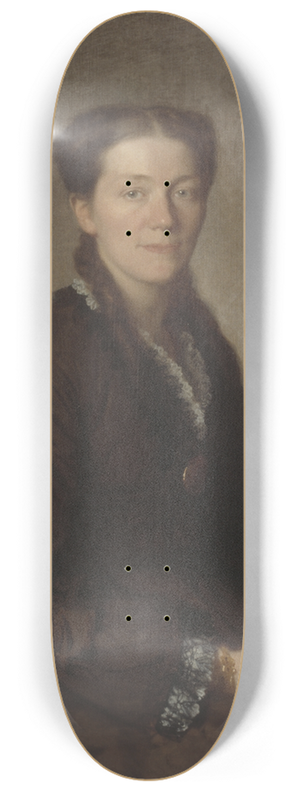 Uno Troili - Anna Wallenberg, 1838-1910 8.25 inch art skate deck