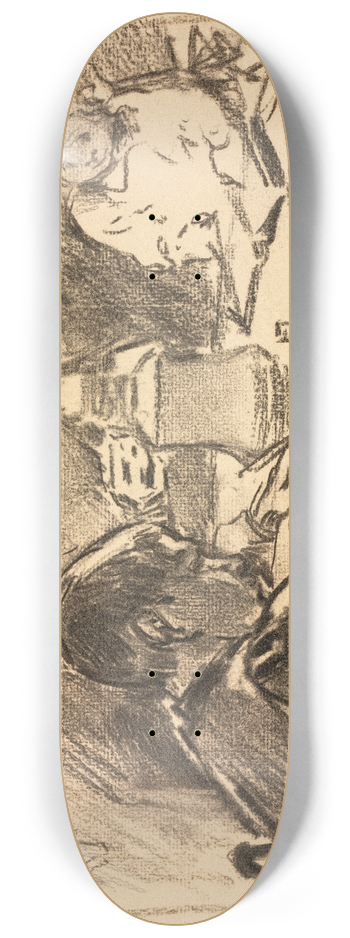 Auguste Louis Lepre - Around the Lamp 8.25 inch art skate deck