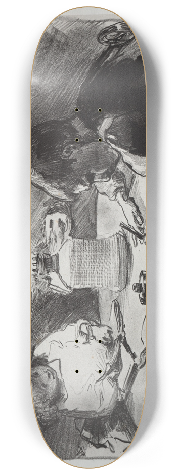 Auguste Louis Lepre - Around the Lamp 8.25 inch art skate deck