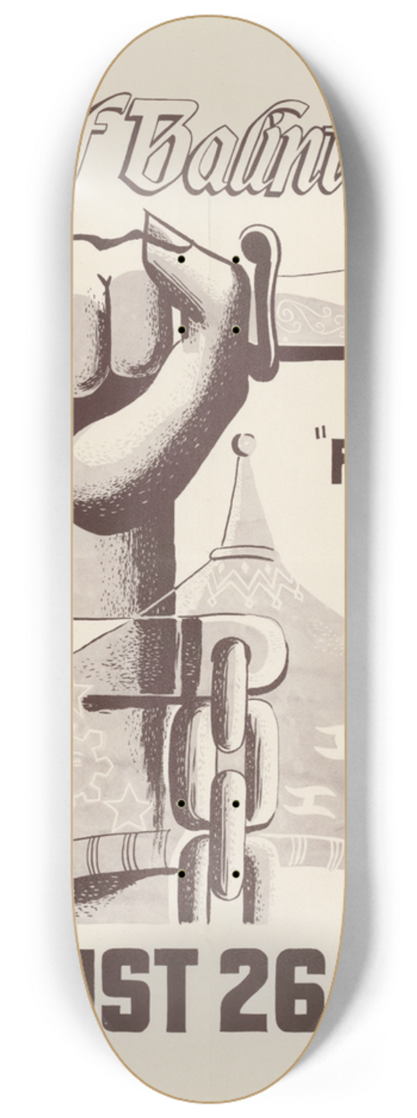 U.S. Information Agency - Cry of Balintawak 8.25 inch art skate deck