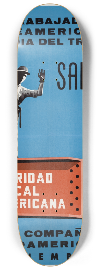 U.S. Information Agency - Labor Day Poster 8.25 inch art skate deck