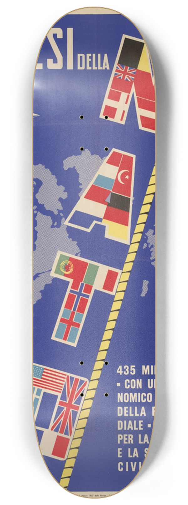 U.S. Information Agency - NATO 8.25 inch art skate deck