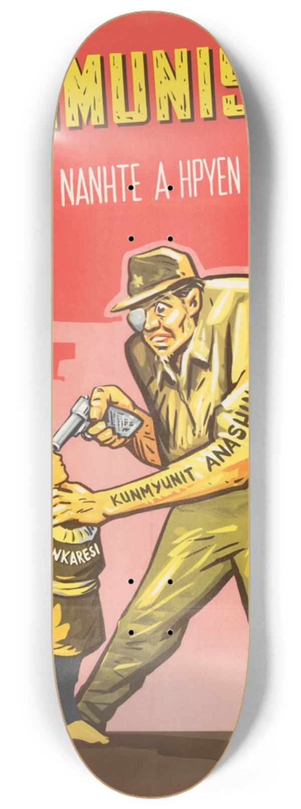U.S. Information Agency - ommunists Are Your Enemy 8.25 inch art skate deck