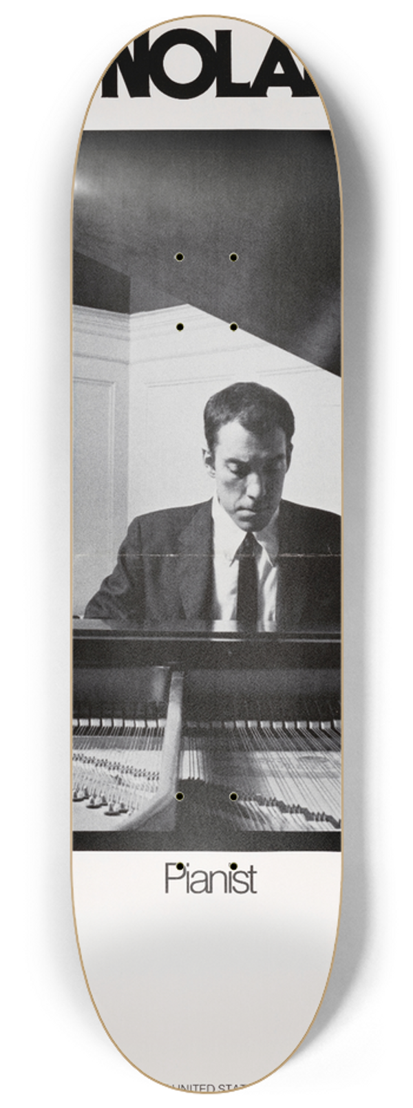 U.S. Information Agency - Robert Noland (USA): Pianist 8.25 inch art skate deck