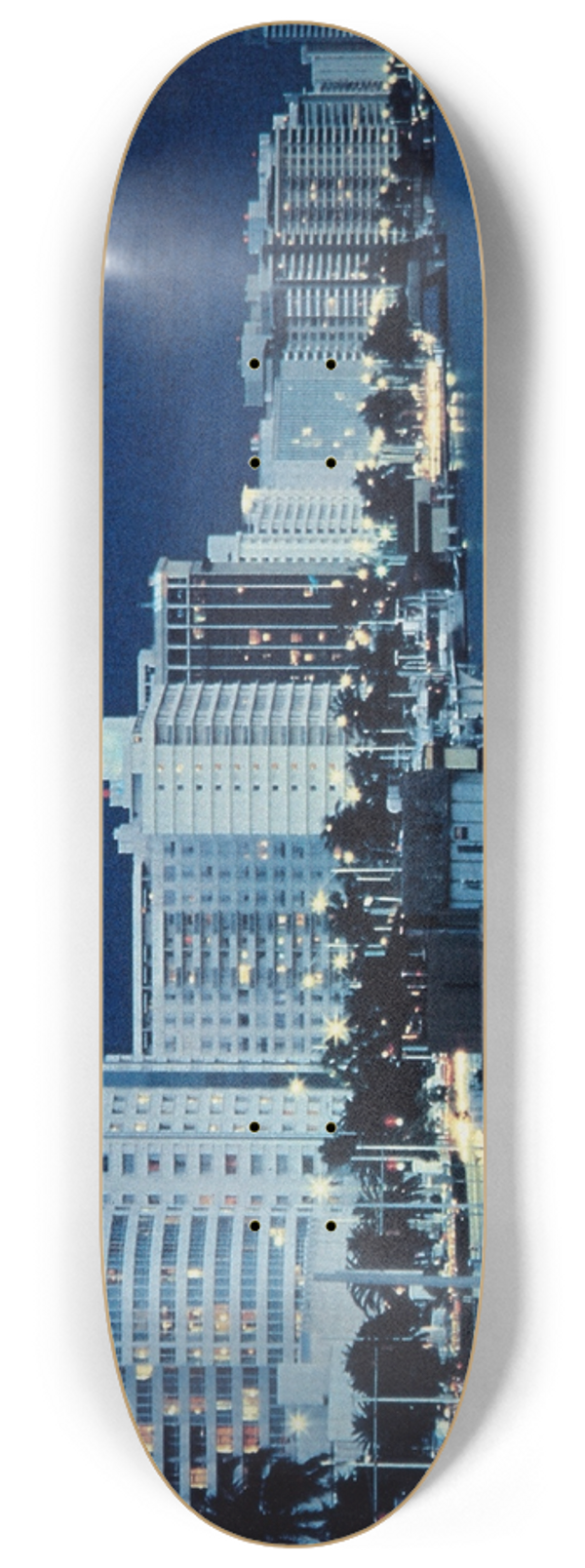 U.S. Information Agency - Scenically Yours, Skyline of Miami Beach Florida 8.25 inch art skate deck