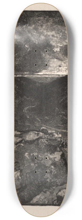 Auguste Louis Lepre - La valle de Franchard 8.25 inch art skate deck