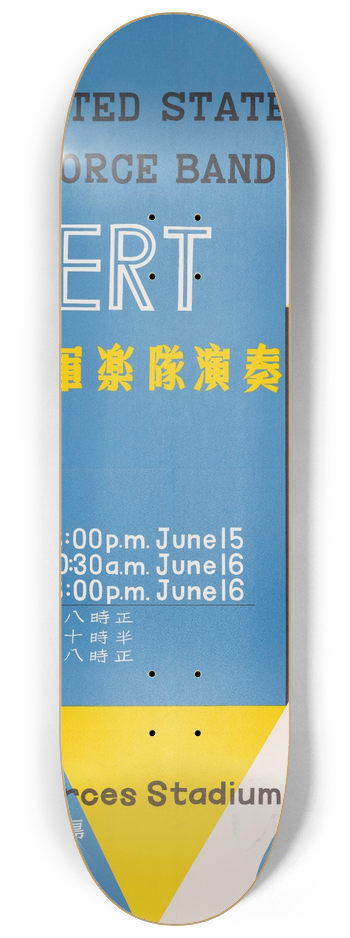 U.S. Information Agency - USAF Band Concert 8.25 inch art skate deck