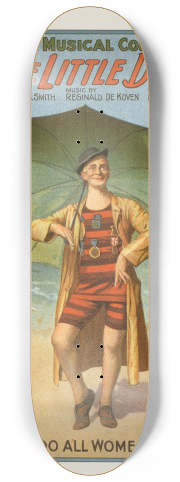 U.S. Lithograph Co. - The little duchess the musical comedy success. 8.25 inch art skate deck