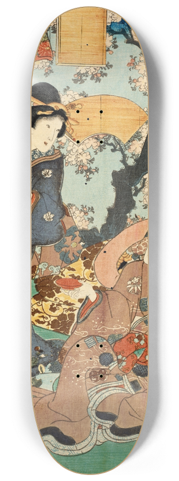 Utagawa Kunisada II - Hanachirusato 8.25 inch art skate deck