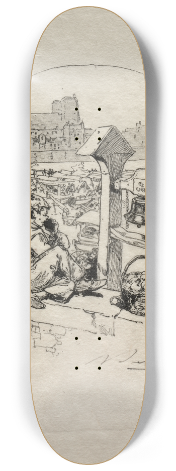 Auguste Louis Lepre - March aux Pommes, No. 2 8.25 inch art skate deck