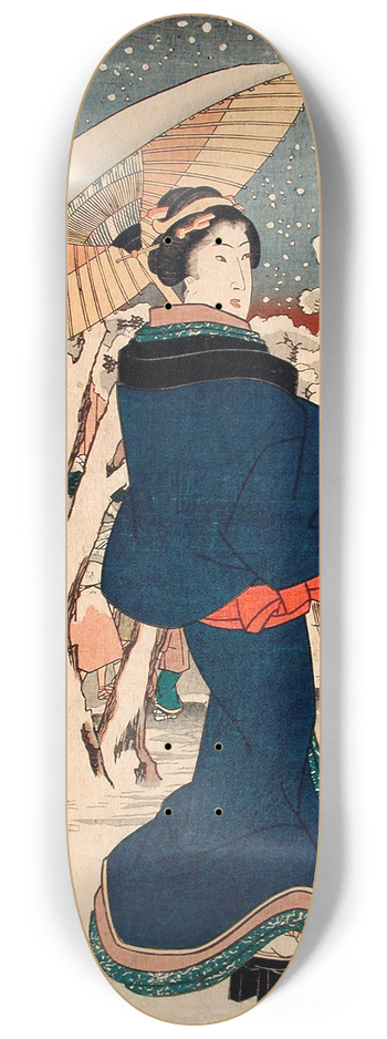 Utagawa Kunisada (Toyokuni III) - Famous Places in the Eastern Capital; The Year-end Fair at Asakusa 8.25 inch art skate deck