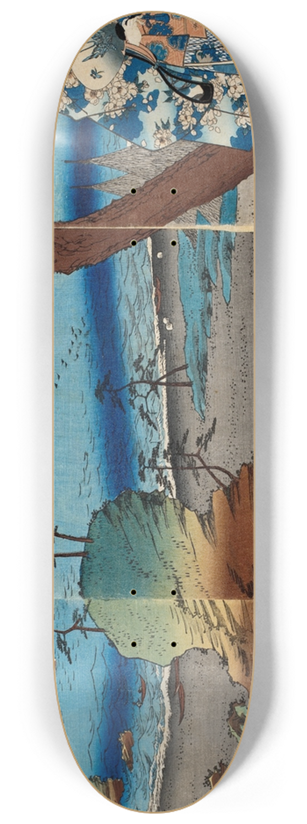 Utagawa Kunisada (Toyokuni III) - Fashionable Genji at Suma 8.25 inch art skate deck