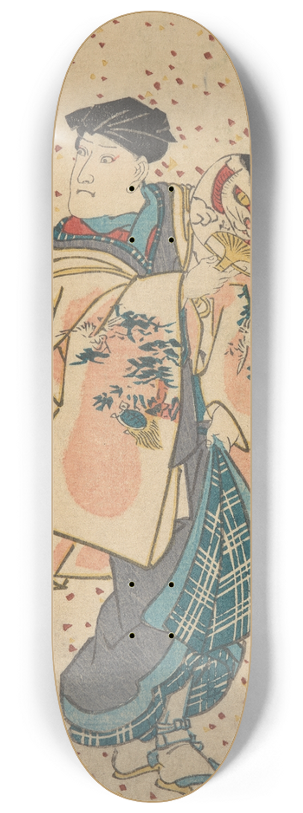 Utagawa Kunisada (Toyokuni III) - Ichikawa Kyuzo Playing the Role of Shodayu 8.25 inch art skate deck
