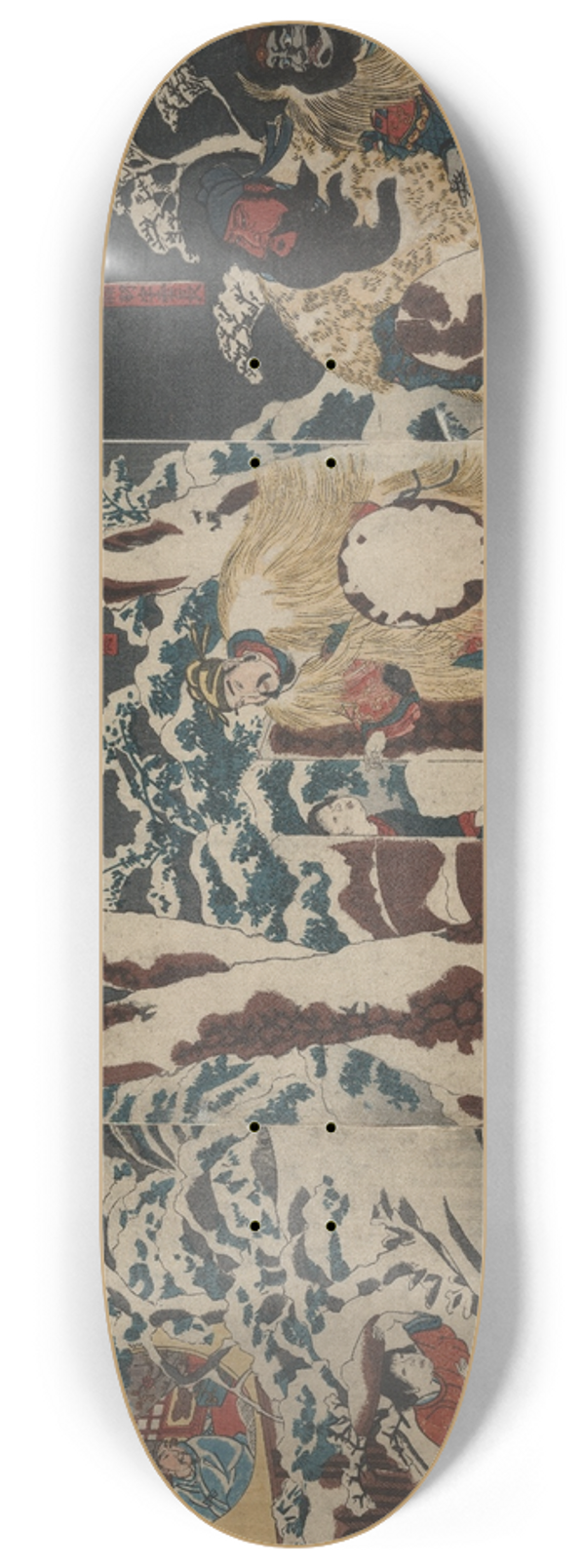 Utagawa Kuniyoshi - Gentoku mitabi secch ni kmei o otonou no zu 8.25 inch art skate deck