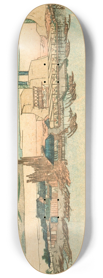 Utagawa Kuniyoshi - Sumida River Scene 8.25 inch art skate deck