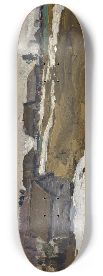 Valentin Alexandrovich Serov - Village by the Water in Winter 8.25 inch art skate deck