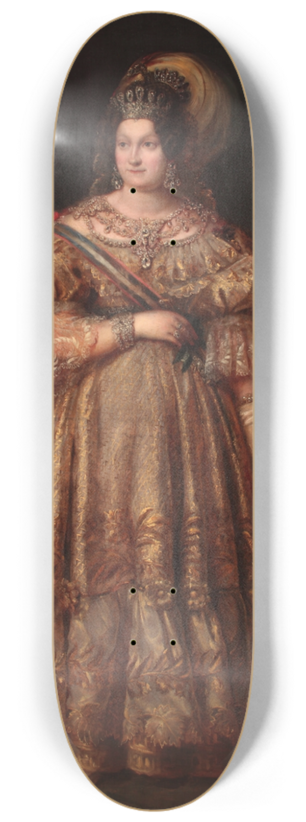 Valentin Carderera y Solano - Mara Cristina of Bourbon 8.25 inch art skate deck
